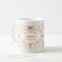 Caneca com Laço de Cereja Personalizado