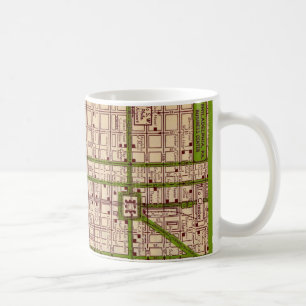 Café Caneca com Mapa Antigo da Rua de Filadélfia