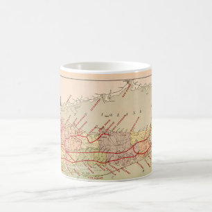 Café Caneca com Mapa Antigo de Long Island