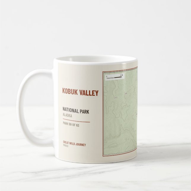 Café Caneca com Mapa do Trilha de Hiking do Parque Naci (Esquerda)