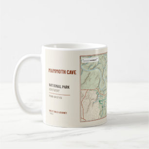 Café Caneca com Mapa do Trilha de Hiking do Parque Naci