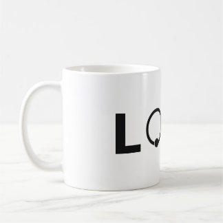Café Caneca com Marca de LOVE Preta