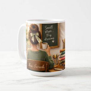 Café Caneca com Nome de Professor Personalizado, Ensina