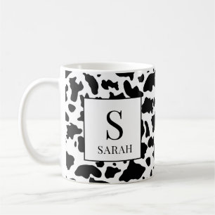 Café Caneca com Nome e Inicial Monograma de Impressão d