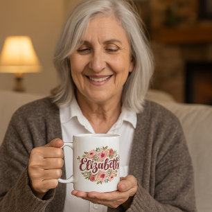Café Caneca com Nome Floral Elizabeth – Flores de Peôni