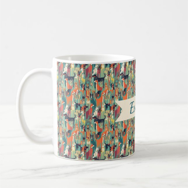 Café Caneca com Nome Personalizado de Amante de Cachorr (Esquerda)