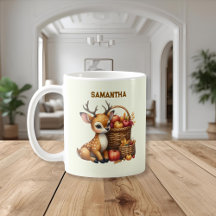 Caneca com Nome Personalizado de Cervo com Colheit