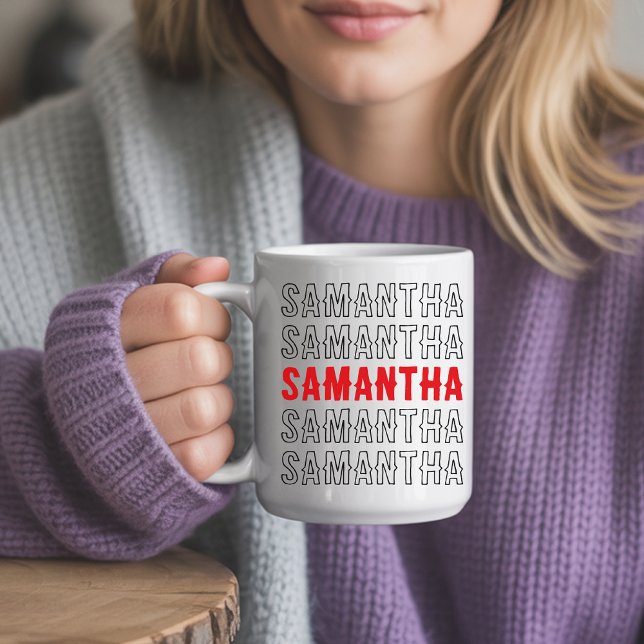 Café Caneca com Nome Personalizado de Presente para Cri (Custom Name Mug – Minimalist Thank You & Baby Shower Gift for Teachers or Coworkers)