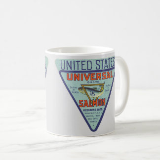 Café Caneca com obra de arte histórica vintage