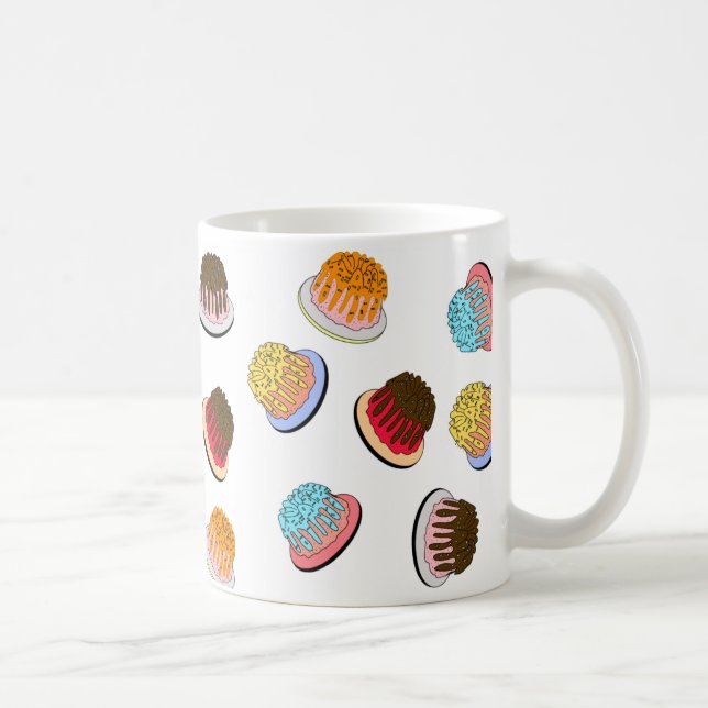 Café Caneca com Padrão Colorido de Mini Donuts (Direita)