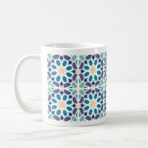 Caneca com Padrão de Azulejo Zellige Marroquino