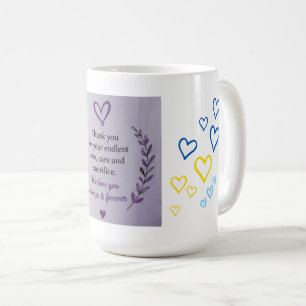 Café Caneca com Padrão de Coração para o Dia das Mães