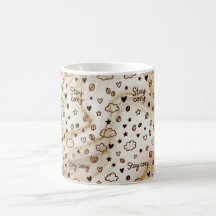 Caneca com Padrão de Desenhos Stay Cozy