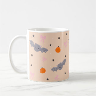 Café Caneca com padrão de morcego fofo de outono de Hal