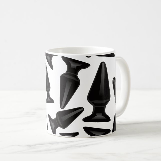 Café Caneca com padrão de plug anal - DIY (Frente Esquerda)
