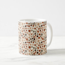 Café Caneca com Padrão de Pontos Abstratos Modernos
