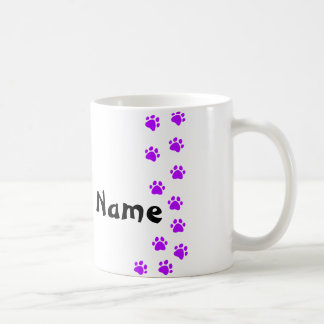 Café Caneca com pegada de pata - adicione seu próprio n