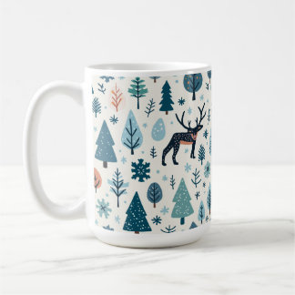 Café caneca com rena de inverno