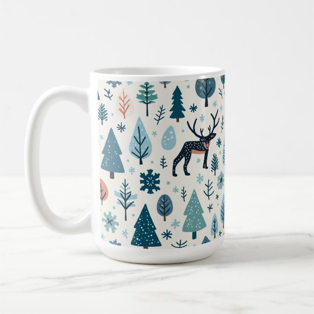 Café caneca com rena de inverno (Esquerda)
