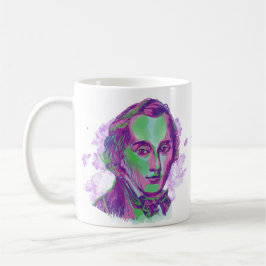 Café Caneca com Retrato de Chopin Aurora