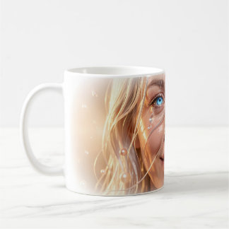 Café Caneca com Retrato Lágrimas Radiantes de Resiliênc