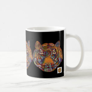 Café Caneca com Rosto de Tigre