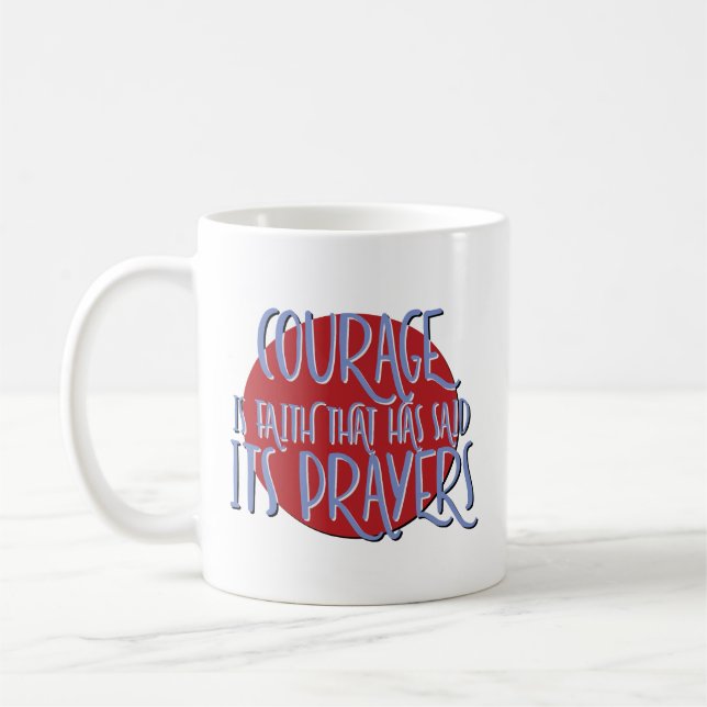 Café Caneca com Slogan de Recuperação da Fé Coragem (Esquerda)