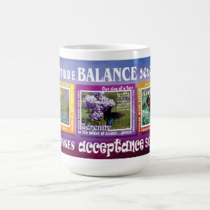 Café caneca com slogans de borboleta de 12 passos de gr