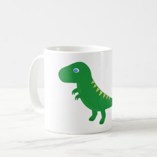 Café Caneca com T-Rex de desenho animado