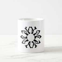 Café Caneca com um Elemento de Padrão Floral