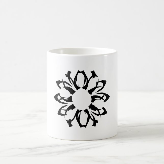 Café Caneca com um Elemento de Padrão Floral (Centro)