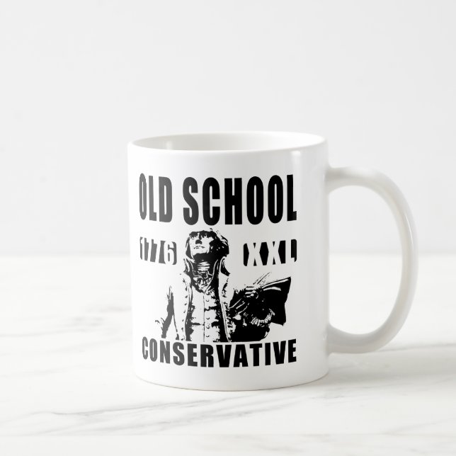 Café Caneca conservadora de Thomas Jefferson da velha (Direita)