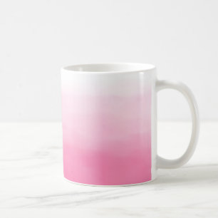 Café Caneca cor-de-rosa brilhante de Ombre da aguarela