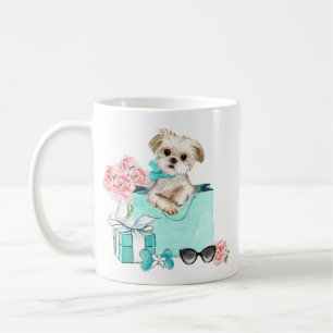 Café Caneca cor-de-rosa das flores de Tiffany da mamã