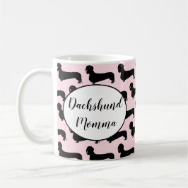 Café Caneca cor-de-rosa de Momma do Dachshund