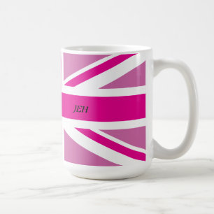 Café Caneca cor-de-rosa de Union Jack