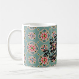 Café Caneca cor-de-rosa do papel de parede feminista do