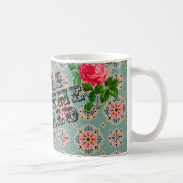 Café Caneca cor-de-rosa do papel de parede feminista do (Direita)