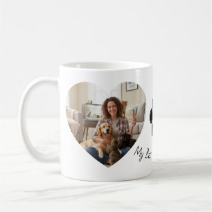 Café Caneca Coração com Foto de Animal Personalizada