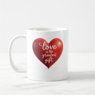 Café caneca coração de amor