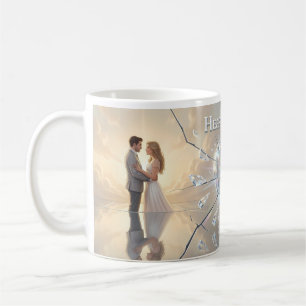 Café Caneca Coração de Vidro Romance Destruído Sonho