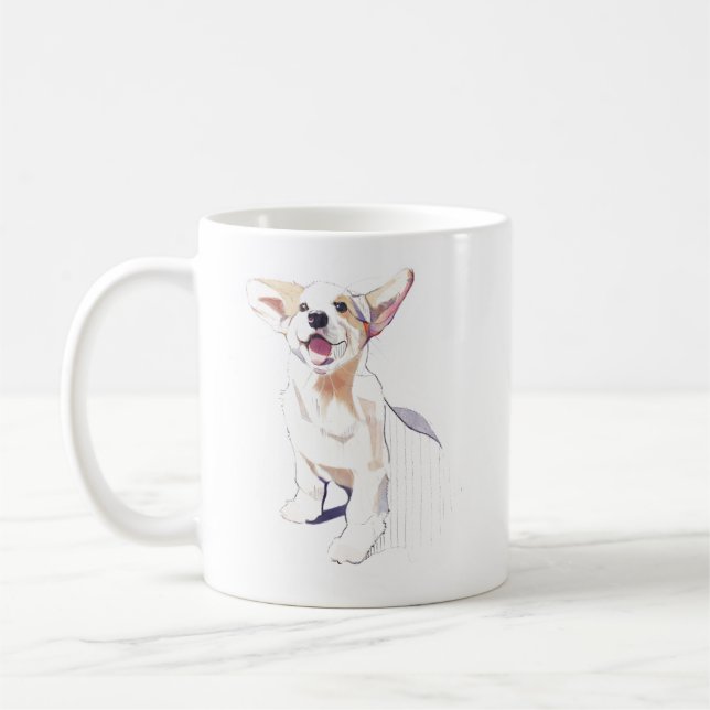 Café Caneca Corgi, Presente de Cão Pembroke Welsh Corgi (Esquerda)