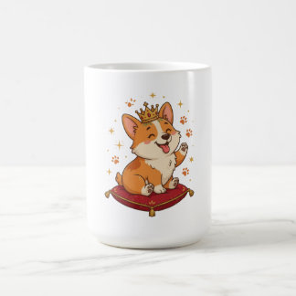 Café Caneca Corgi Rei Presente para Amante de Corgi Fof