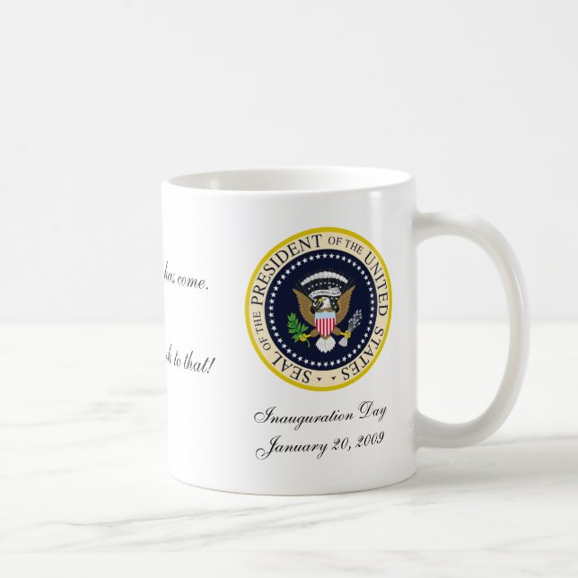 Café caneca corrigida de Obama da versão (Direita)