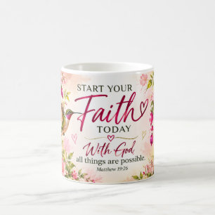Café Caneca Cristã Beija-Flor - Caneca de Fé Inspirador