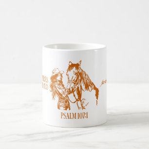 Café Caneca Cristã de Cowgirl Western Salmo 107:1
