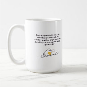 Café Caneca cristã de Sofonias 3:17   Presente de Fé