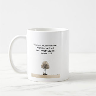 Café Caneca cristã Mateus 11:28 | Presente de Encorajam