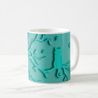 CAFÉ CANECA CUSTOMIZÁVEL DO CAT, AZUL DE TURQUESA