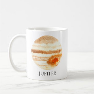 Café Caneca da aguarela do planeta de Jupiter